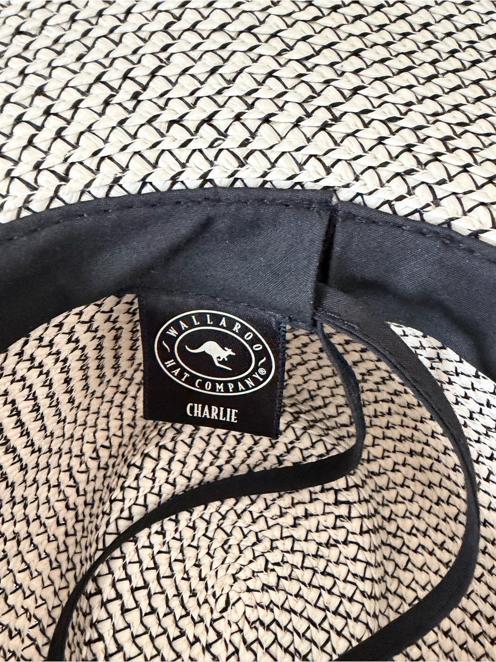 Wallaroo Charlie Wide Brim Fedora Sun Hat Packable Ivory Black Boho Resort Vacay - Picture 4 of 11